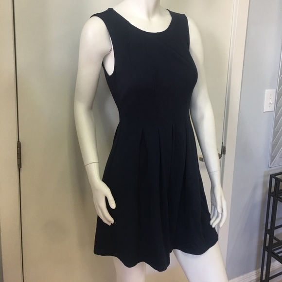 MONTEAU LOS ÁNGELES NAVY SWING DRESS - Picture 2 of 3